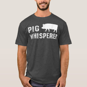 Mens Pig Whisperer Piggery Business Farming Meat L T-Shirt