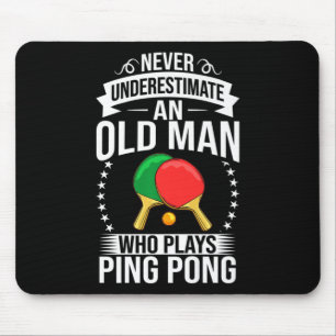 Mens Ping Pong Table Tennis Player Balls Paddle Ga Mouse Pad