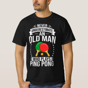 Mens Ping Pong Table Tennis Player Balls Paddle Ga T-Shirt