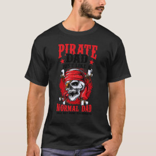 Mens Pirate Dad Jolly Roger Freebooter Fathers D T-Shirt