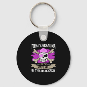 Mens pirate grandma caribbean captain grandmother key ring