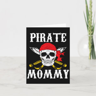 Mens pirate mummy mother matching family halloween card