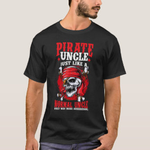 Mens  Pirate  Uncle Jolly Roger Freebooter 3 T-Shirt