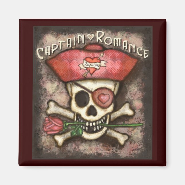 Men's Pirate Valentine Magnet (Front)