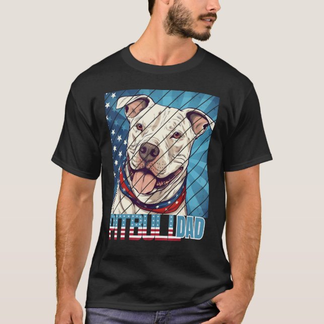 Mens Pit bull pitbul Dad For Men T-Shirt (Front)