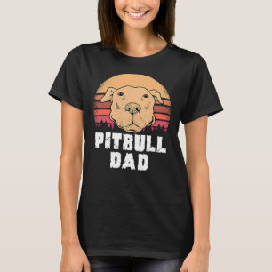 Mens Pitbull Dad Dog American Pitbull Terrier Dog T-Shirt