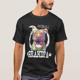 Mens Pitbull Grandpa New T-Shirt