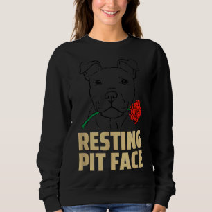 Mens Pitbull Love I Love My Cute Pitbull Puppy Res Sweatshirt