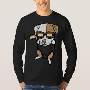 Mens Pitbull Pocket Dog Lgbtq Gay Bear Flag Gay Pr T-Shirt