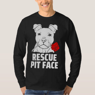 Mens Pitbull Rescue Pit Face Funny Cute Pitbull Do T-Shirt