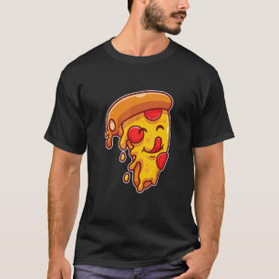 Mens Pizza Love Heart Pepperoni Slice For Pizza T-Shirt