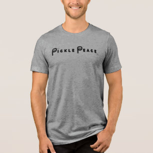 Mens Plain Pickle Peace Tri-Blend Shirt