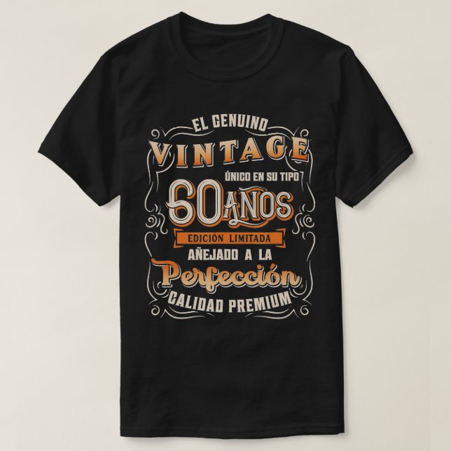 Mens Playera Cumpleanos 60 60th Birthday gift for  T-Shirt (Design Front)