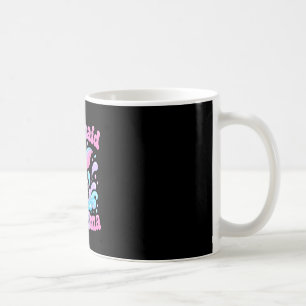 Mens playful mermaid tail with water splashes coffee mug