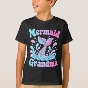 Mens playful mermaid tail with water splashes T-Shirt