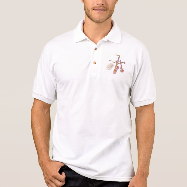 Mens polo shirt with jazz (Front)