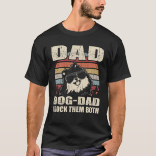 Mens Pomeranian Dad And Dog Dad I Rock Them Both V T-Shirt