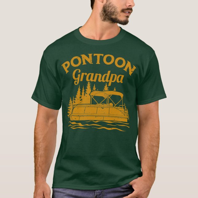 Mens Pontoon Boat Captain Lake Life Pontoon T-Shirt (Front)