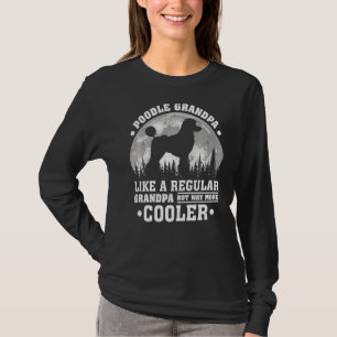 Mens Poodle Grandpa  Moon Vintage Poodle Dog Fathe T-Shirt