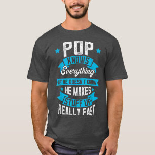Mens Pop Knows Everything Apparel Grandpa Funny F T-Shirt