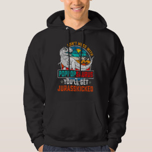 Mens Pop Popsaurus Dinosaur Rex Vintage Father's Hoodie