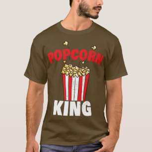 Mens Popcorn King Cinema Lover Movie Night Premium T-Shirt