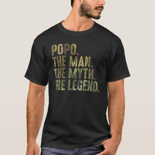Mens Popo Man Myth Legend From Grandchildren  Popo T-Shirt