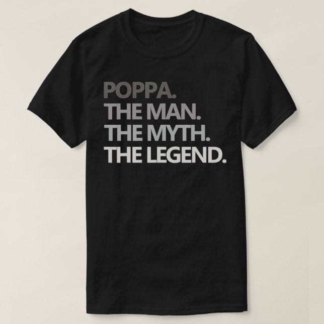 Mens POPPA HE MAN MYH LEGEND Funny Grandpa  Father T-Shirt (Design Front)