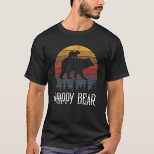 Mens Poppy Bear Vintage Father's Day  For Retro Da T-Shirt