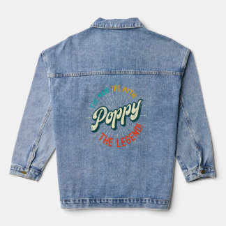 Mens Poppy The Man The Myth The Legend - Vintage G Denim Jacket