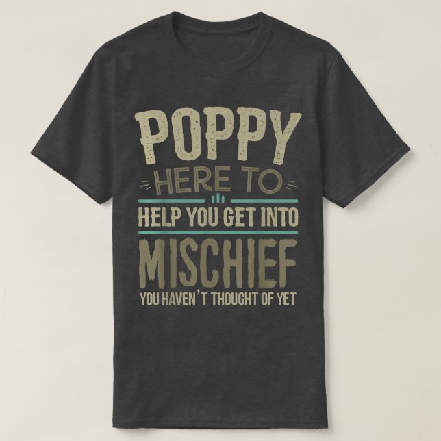 Mens Poppy Ts from Grandchildren for Men Fathers D T-Shirt (Design Front)