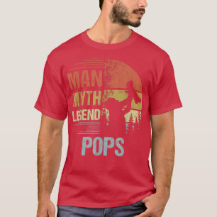 Mens Pops Myth Legend  For Mens & Dad Funny Father T-Shirt