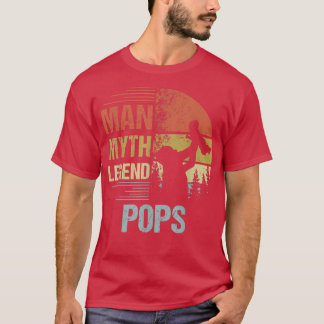 Mens Pops Myth Legend  For Mens & Dad Funny Father T-Shirt