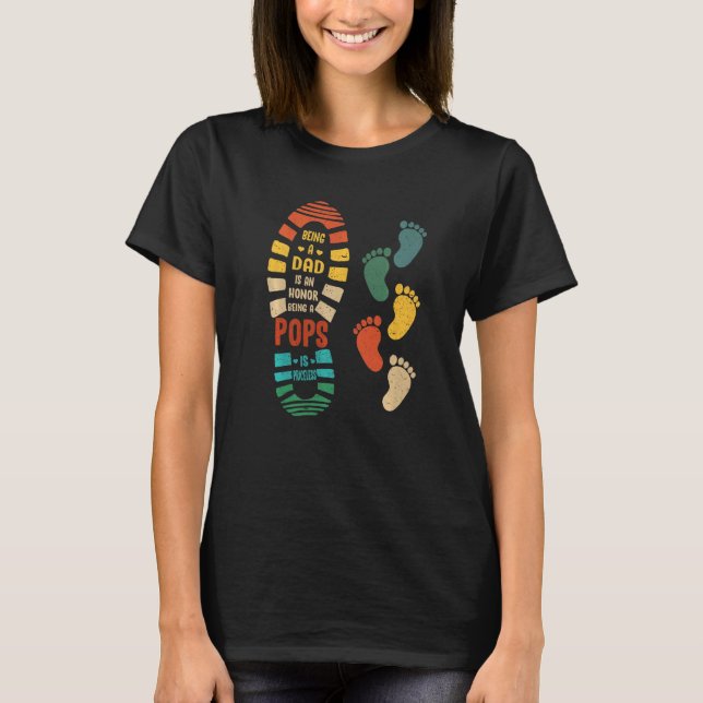 Mens Pops  Pops Shoe With Little Footprints T-Shirt (Front)