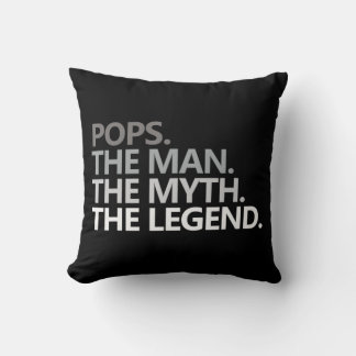 Mens POPS THE MAN THE MYTH THE LEGEND Father's Day Cushion
