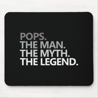 Mens POPS THE MAN THE MYTH THE LEGEND Father's Day Mouse Pad