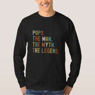 Mens Pops The Man The Myth The Legend Father's Day T-Shirt