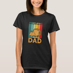 Mens Porcupine Dad Retro Vintage Rodent Nature Ani T-Shirt