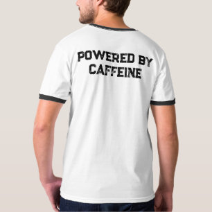 Men's Powered by Caffeine Funny Coffee T-Shirt