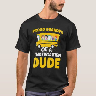 Mens Pre K Proud Grandpa Of A Kindergarten Dude Ki T-Shirt