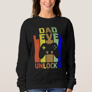 Mens Pregnancy Announcement Dad Level Unlocked Tee