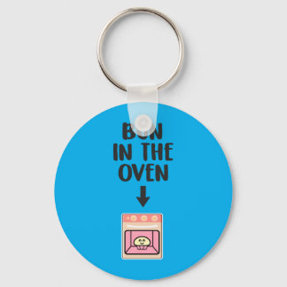 Mens Pregnant Announcement Bun In The Oven Girl Key Ring