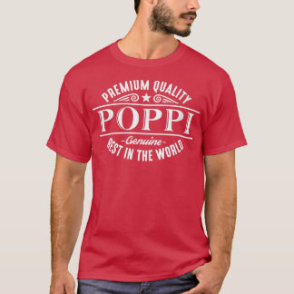 Mens Premium Quality Poppi  Grandpa  T-Shirt