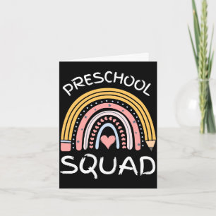 Mens preschool squad cute retro back to school card