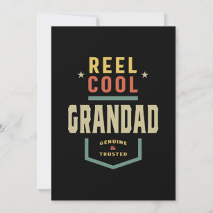 Mens Product Reel Cool Grandad Fishing Gift Invitation