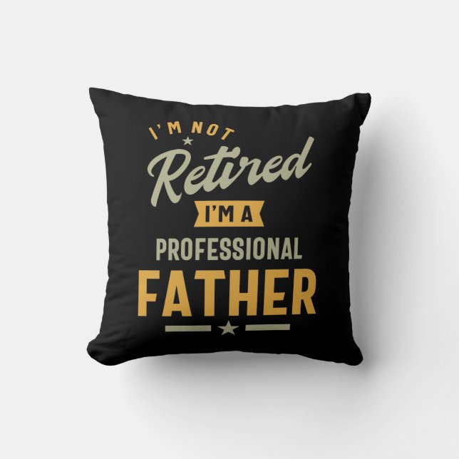 Mens Professional Father Retired Cushion (Front)