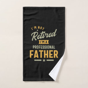 Mens Professional Father Retired Hand Towel