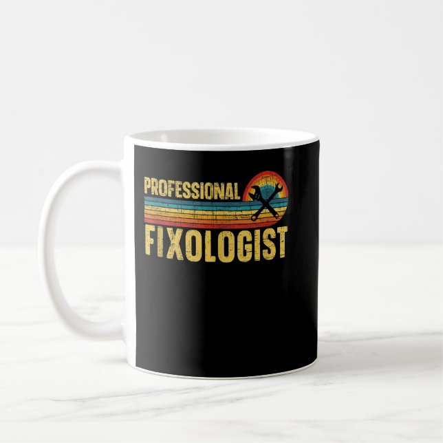 Mens Professional Fixologist for a Craftsman Mecha Coffee Mug (Left)