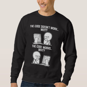 Mens Programmers Code Works Why Meme Software Sweatshirt