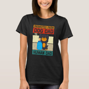 Mens Promoted From Dog Dad  Father's Day Dog Quote T-Shirt